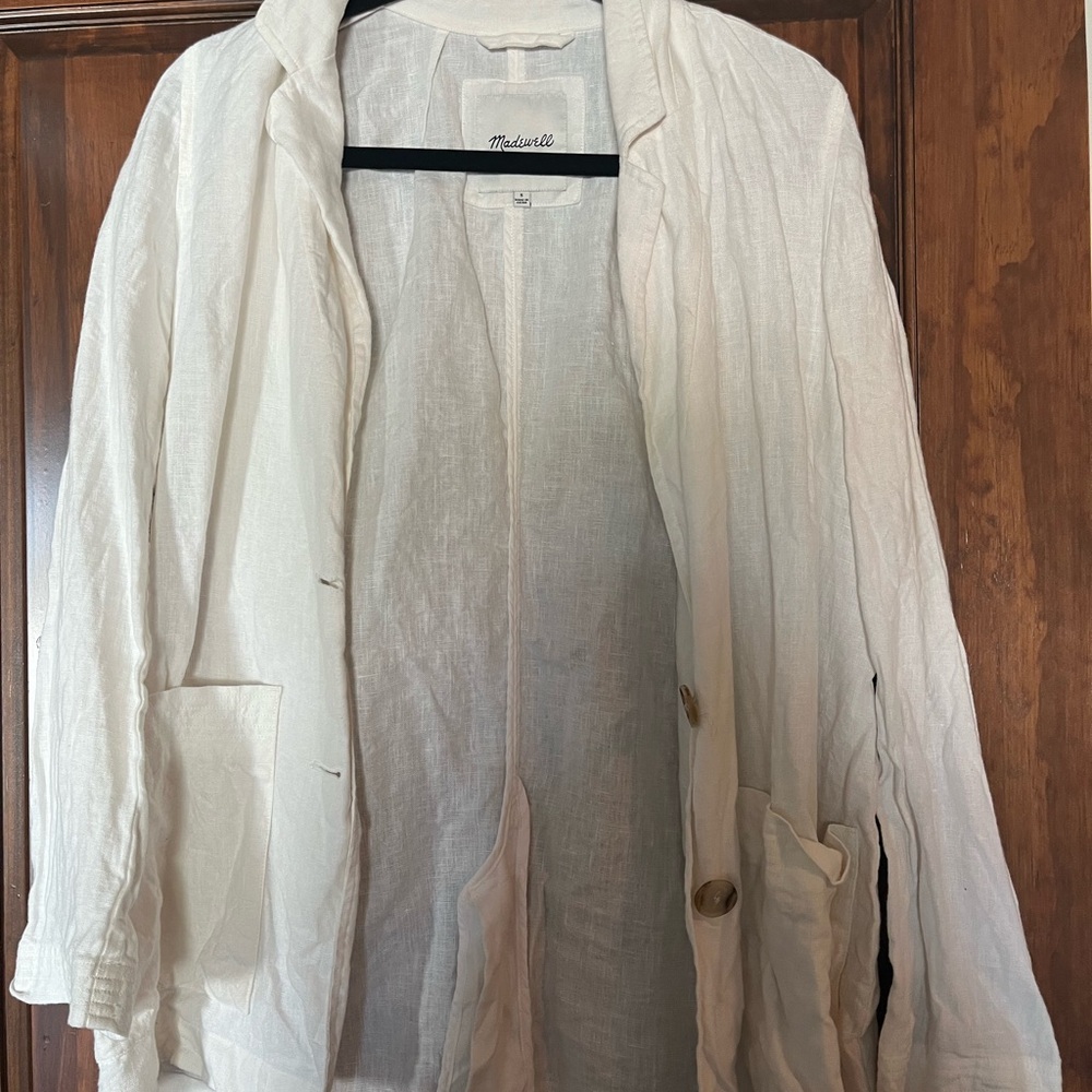 Madewell Off-White Linen Jacket